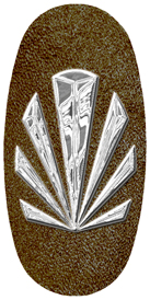 DASOV 602 SL SH BR Silver Sunburst Shimmer Brown Background